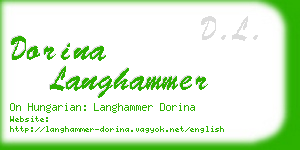 dorina langhammer business card